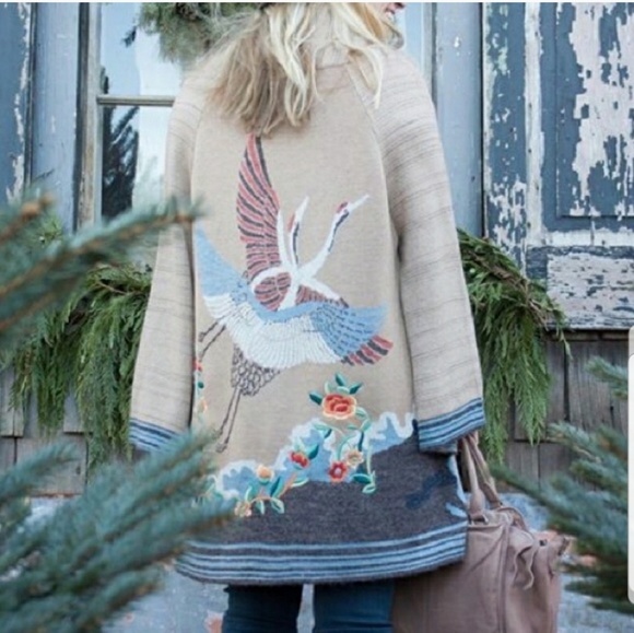Anthropologie Sweaters - Anthro HWR Monogram Crane Cardigan